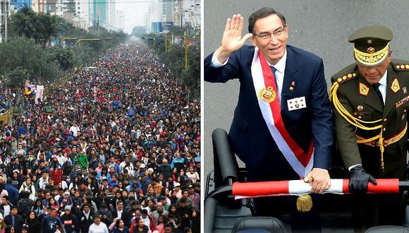 "Presidente, cierre el Congreso": le gritan a Martín Vizcarra en la Gran Parada Militar 