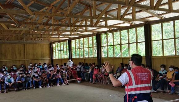 Una obra que está realizando el Gobierno Regional de Amazonas en el distrito de Imaza, le dará empleo a los habitantes del sector quienes conocieron sus beneficios laborales como trabajadores de construcción civil (Foto: Sunafil)