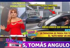 Magaly Medina se siente asqueada al ver a Karla Tarazona manejando “auto rana” de Domínguez