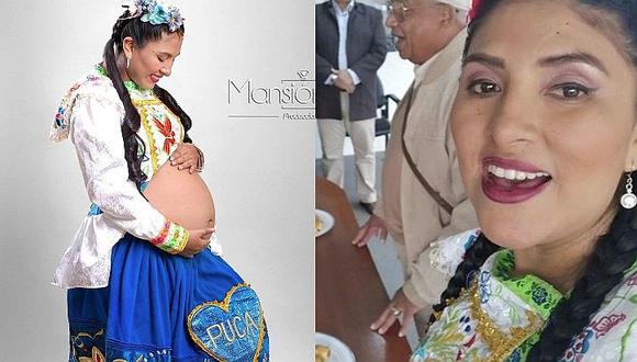 La "Chola Puca" dio a luz y comparte tierna fotografía dando de lactar a su primer bebé 