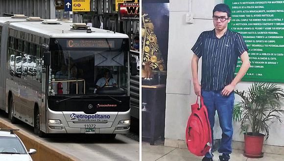 Detienen a joven por realizar tocamientos indebidos en bus del Metropolitano