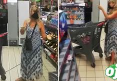 Mujer usa su tanga como mascarilla para evitar ser expulsada de un centro comercial | VIDEO 
