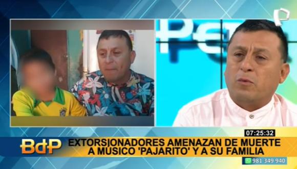 Extorsionadores amenazan de muerte a músico 'Pajarito'. Foto: Buenos Días Perú