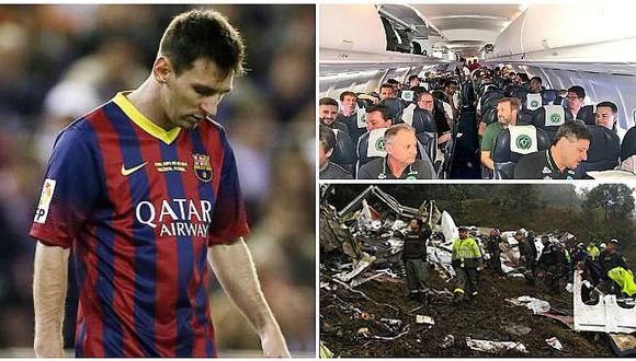 Lionel Messi consternado por la muerte de los futbolistas del Chapecoense