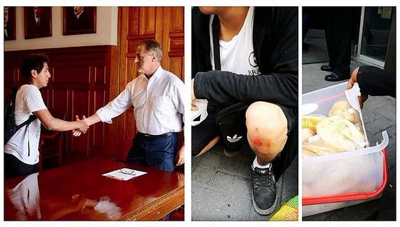 ​Alcalde de Miraflores se reúne con ambulante agredido y le da un nuevo trabajo (FOTO)
