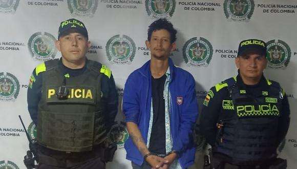 El venezolano Sergio Tarache fue capturado el martes 11 de abril en la ciudad de Bogotá, en Colombia. Foto: Policía de Colombia