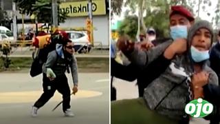 Venezolanos y colombianos se enfrentan con machetes y cuchillos por ocupación de parque en El Agustino