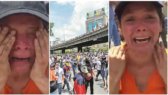 Venezuela: el llanto amargo de esta mujer tras marcha te romperá el corazón (VIDEO)