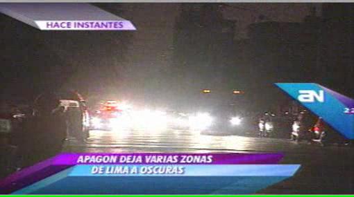 El apagón se debió a una falla en una subestación de Edelnor