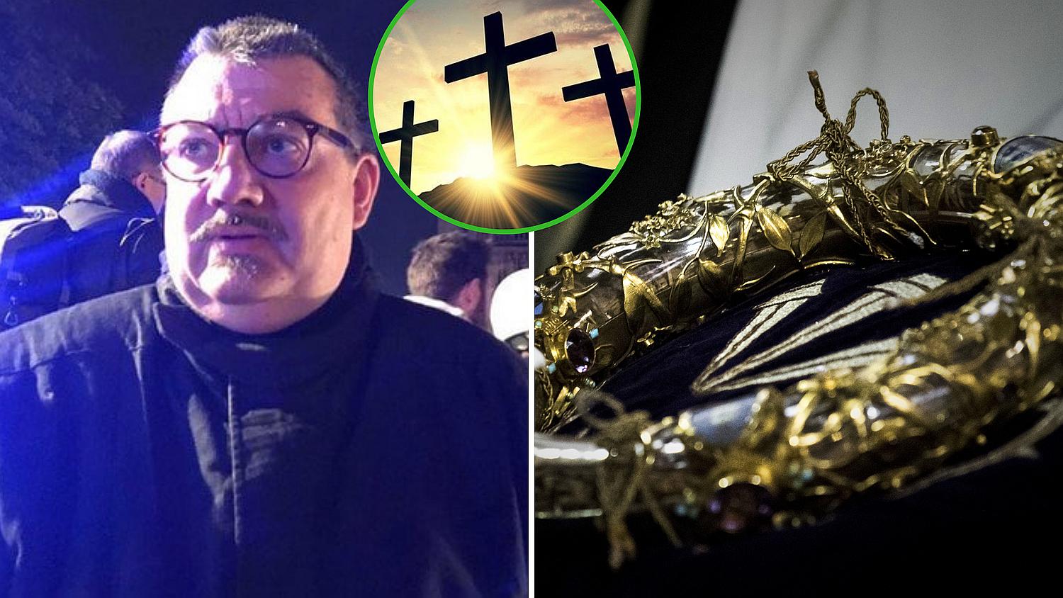 Sacerdote entró a incendio en Notre Dame y salvó corona de espinas que utilizó Jesús