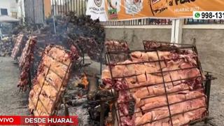 Crocante, jugoso y doradito: Huaral celebra festival preparando el chancho al palo más grande del Perú 