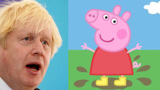 Boris Johnson pierde hilo de su discurso, reniega y termina hablando de Peppa Pig