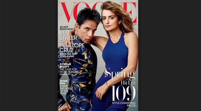 Ben Stiller y Penélope Cruz aparecen en la portada de Vogue  