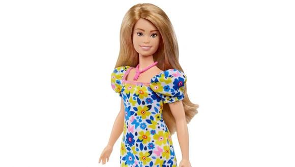 La muñeca Barbie más nueva de la compañía, que representa a una persona con síndrome de Down, con el objetivo de permitir que más niños se vean a sí mismos en la popular figura.  (Foto de Jason Tidwell / MATTEL / AFP)
