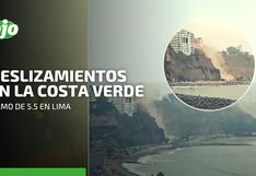 Fuerte sismo en Lima: temblor provocó deslizamientos en la Costa Verde
