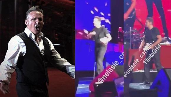 Luis Miguel enfurece en pleno show y lanza lo que tenía en la mano (VÍDEO) 