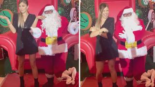 Anna Carina Copello protagoniza divertido baile con “Papa Noel” | VIDEO