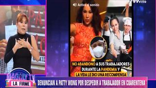 Magaly imita llanto de Patty Wong: “Que no diga que es la única empresaria que no ha botado a sus trabajadores” | VIDEO