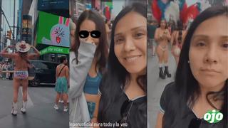 La reacción de Tula Rodríguez y su hija al cruzarse con protesta nudista: “¿Asustada?”