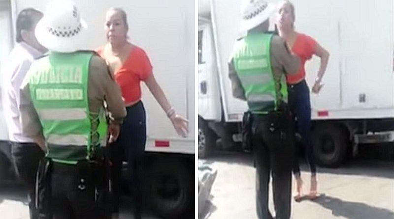 Abogada agrede verbalmente a policía y ahora será denunciada penalmente (VIDEOS)