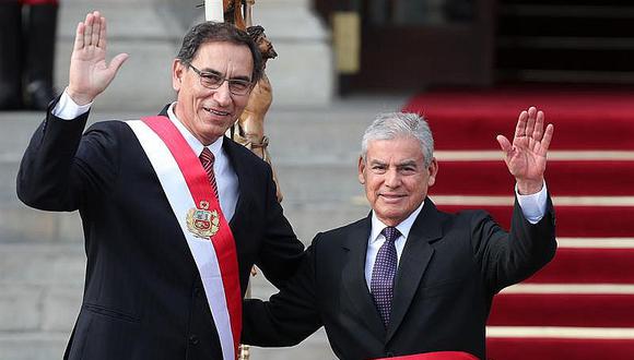 Presidente Vizcarra y premier Villanueva celebran caída de Kuczynski