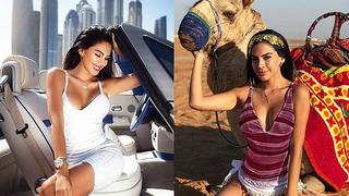 Stephanie Valenzuela mostró provocativo bañador en Emiratos Árabes