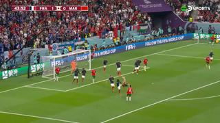 El palo evitó el gol de Marruecos: así fue la ‘chalaca’ de El Yamiq ante Francia | VIDEO