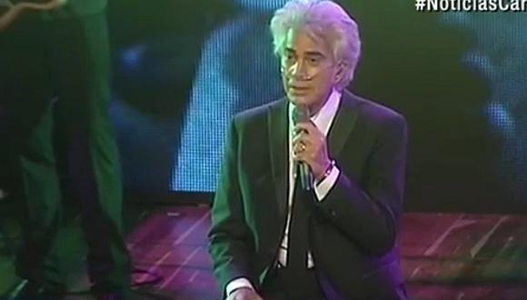 José Luis Rodríguez "El Puma" da concierto con ayuda de oxígeno