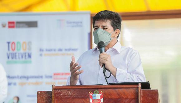 Pedro Castillo brindó una conferencia de prensa la noche de este lunes (Foto: Prensa Palacio)