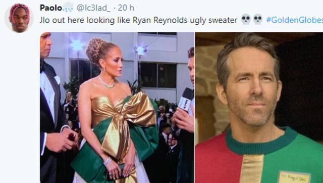 El vestido que llevó Jennifer Lopez generó muchas críticas. (Foto: Twitter)