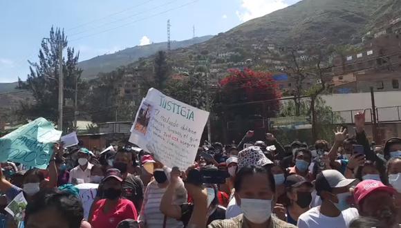 "Justicia", era una de las frases escritas en los carteles de los manifestantes en Huánuco. (FOTO: Facebook)