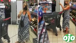 Mujer usa su tanga como mascarilla para evitar ser expulsada de un centro comercial | VIDEO 