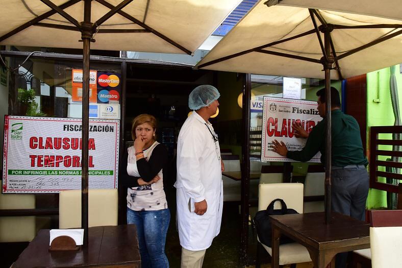 San Isidro: Cierran dos cevicherías por deficiencias sanitarias