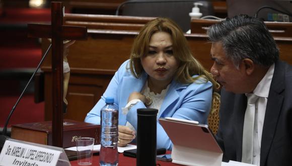 López Arredondo se presentó junto a su abogado César Nakazaki ante el Congreso semanas atrás. (Fotos: Congreso de la República)