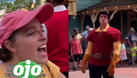Una mujer fue protagonista de un curioso encuentro con uno de los personajes de los parques de Disney. | Crédito: @nots0swift / TikTok / Composición