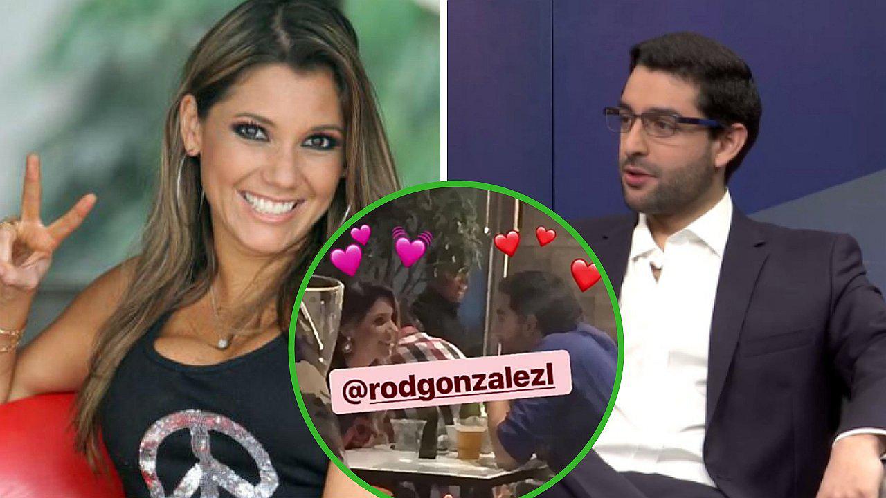 Alexandra Horler y Luis Castañeda 'ampayados' en una interesante cena