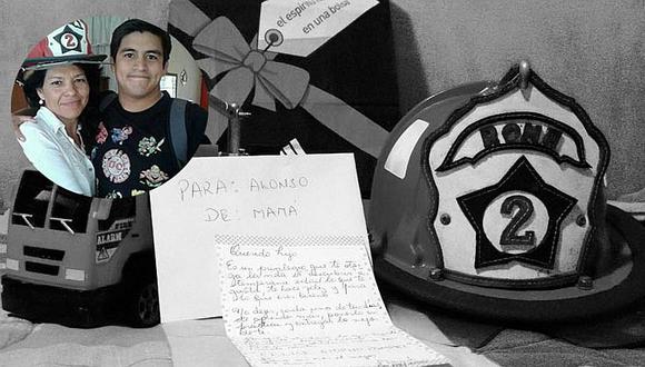 Incendio en El Agustino: La carta que la mamá de Alonso Salas le envió por el Día del Bombero
