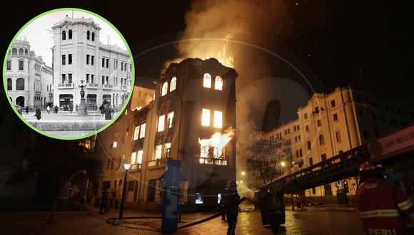 Infierno en la plaza San Martín: Fuego consume edificio Giacoletti, patrimonio del centro histórico de Lima