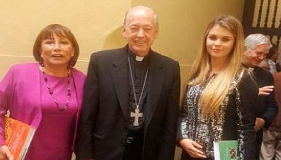 Brunella Horna y cardenal Juan Luis Cipriani sorprenden juntos en fotografía