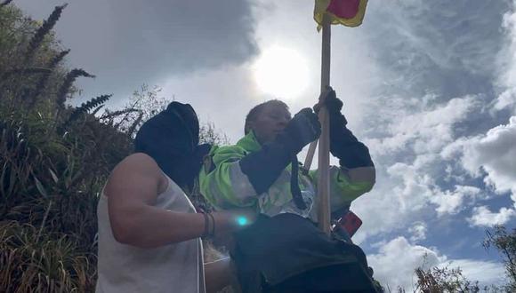 Un policía fue tomado como rehén en la ciudad de Andahuaylas, en el segundo día de protestas. (Foto: Captura Canal N)
