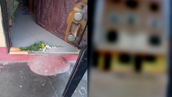Chiclayo: Mujer denuncia que le dejaron balas y ramo de flores en su casa, y sospecha de cuñada (Foto: PNP)