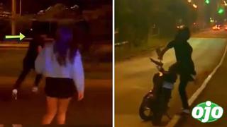 Joven abandona a su enamorada y la deja sola en la calle tras intervención durante toque de queda | VIDEO 