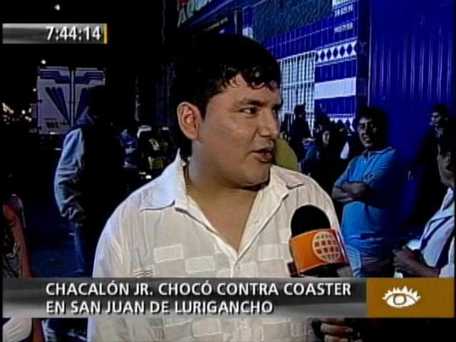 Chacalón Junior se estrella contra coaster en SJL