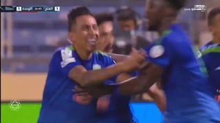 Christian Cueva celebra la renovación con Al Fateh marcando un gol en la liga | VIDEO