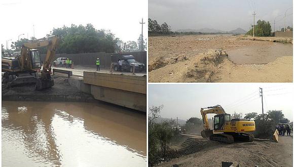 Huachipa: siguen trabajos de limpieza del puente Huaycoloro tras desborde del río Rímac