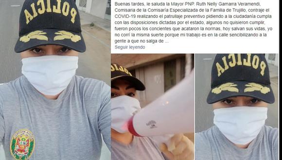 La Libertad: Jefa de comisaría en Trujillo reveló que contrajo COVID-19 cuando patrullaba