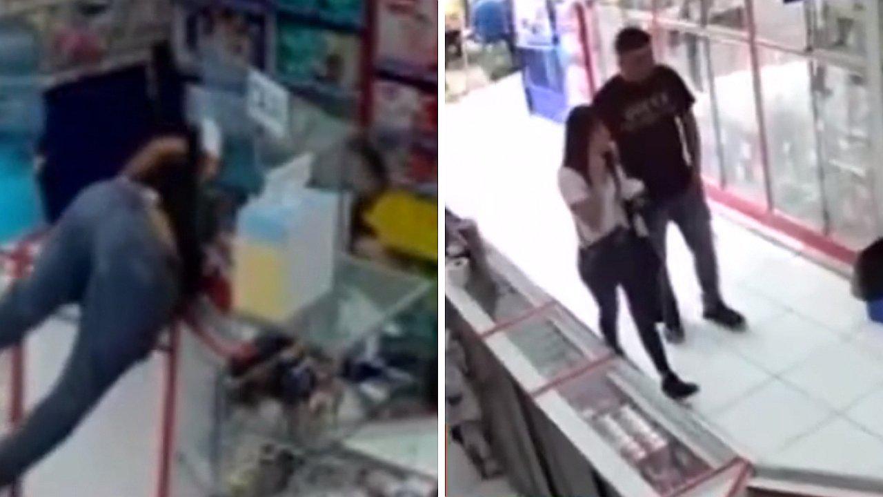 Pareja es el "terror" de farmacias en San Martín de Porres (VIDEO)