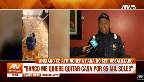 Gabino Arias Carazas denunció que el banco vendió una supuesta deuda suya a un estudio de abogados. (Foto: ATV)