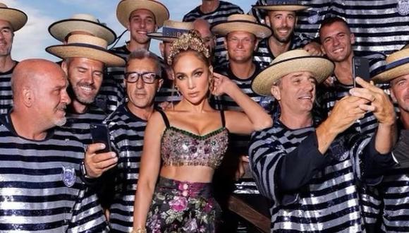 Jennifer Lopez paraliza Venecia con su look de Dolce & Gabbana. (Foto: @jlo).