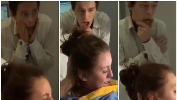 YouTube: joven padre asiste al parto de su hijo y su reacción se vuelve viral (VIDEO)